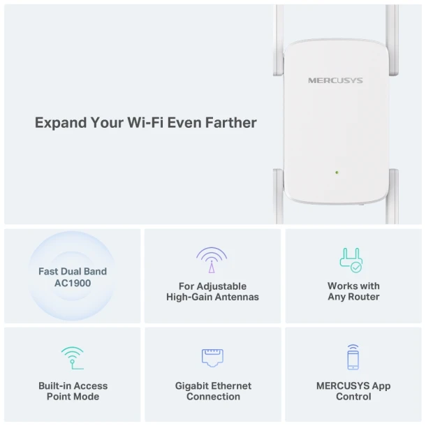 Mercusys Wi-Fi Range Extender AC1900