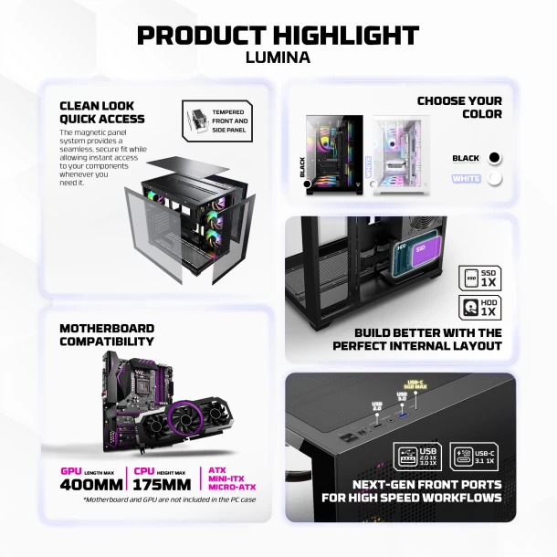 Fantech Case CG85 LUMINA