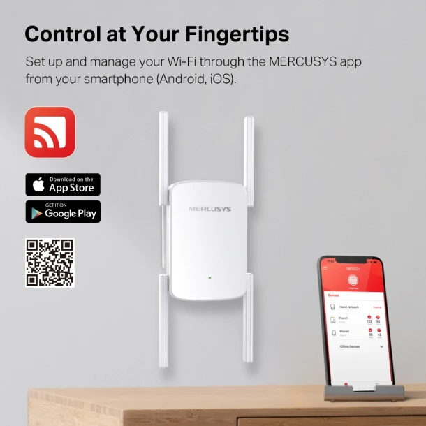 Mercusys Wi-Fi Range Extender AC1900