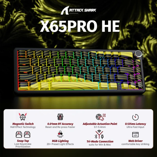 ATTACK SHARK Keyboard X65 PRO He