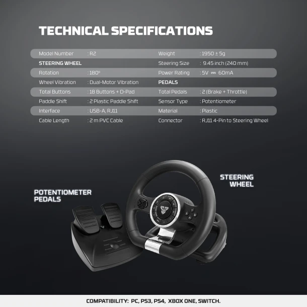 Fantech Steering Wheel R2