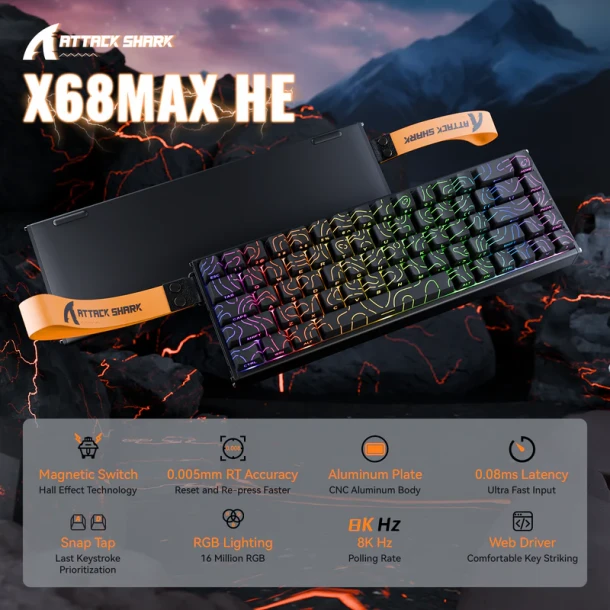 ATTACK SHARK Keyboard X68 Max