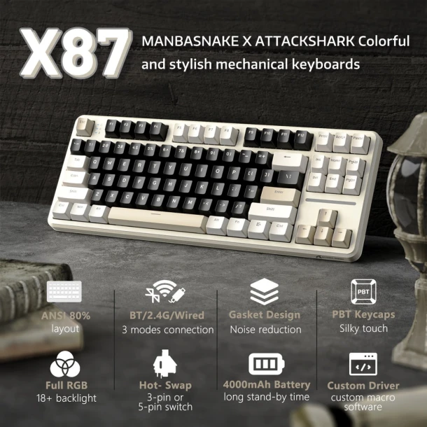 ATTACK SHARK Keyboard X87