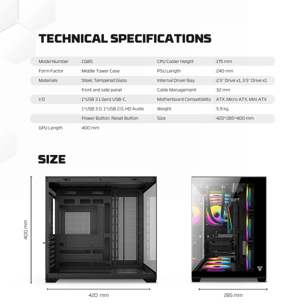 Fantech Case CG85 LUMINA