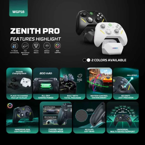 Fantech Wireless Gamepad Wgp18 Zenith Pro