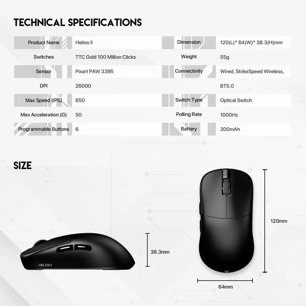 Fantech Mouse XD3V3 HELIOS II 1K