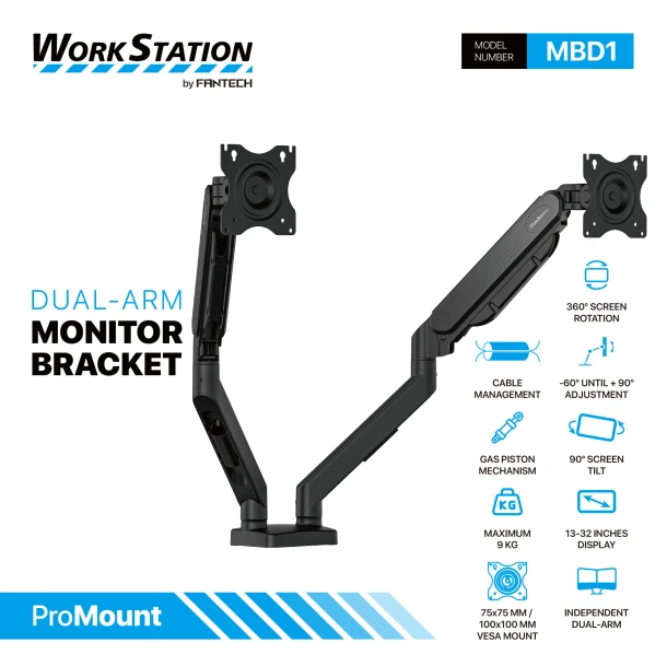Work Station Monitor Bracket MBD1 PRoMount