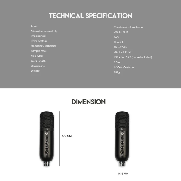 Fantech Microphone MCX01 LEVIOSA