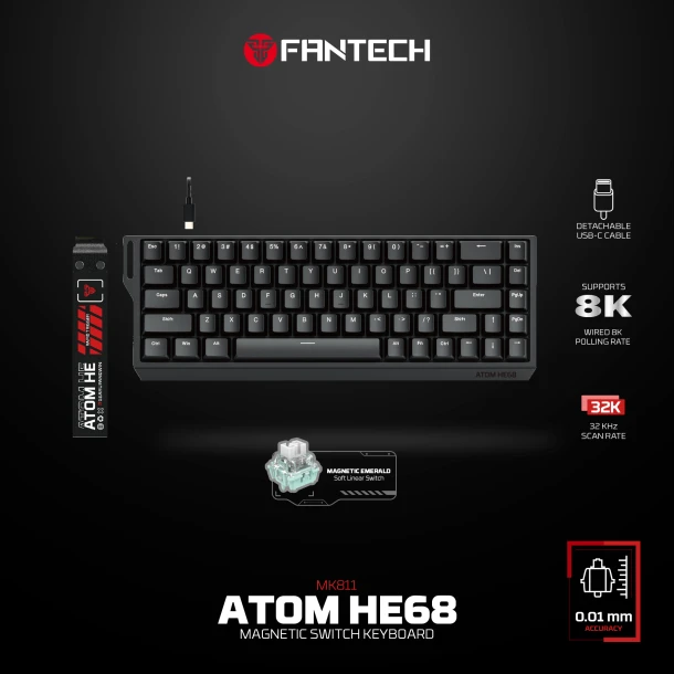 Fantech keyboard MK811 Atom HE68