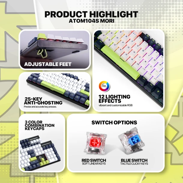 Fantech keyboard MK878S ATOM104S