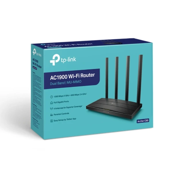 TP Link Dual Band Router AC1900 C80