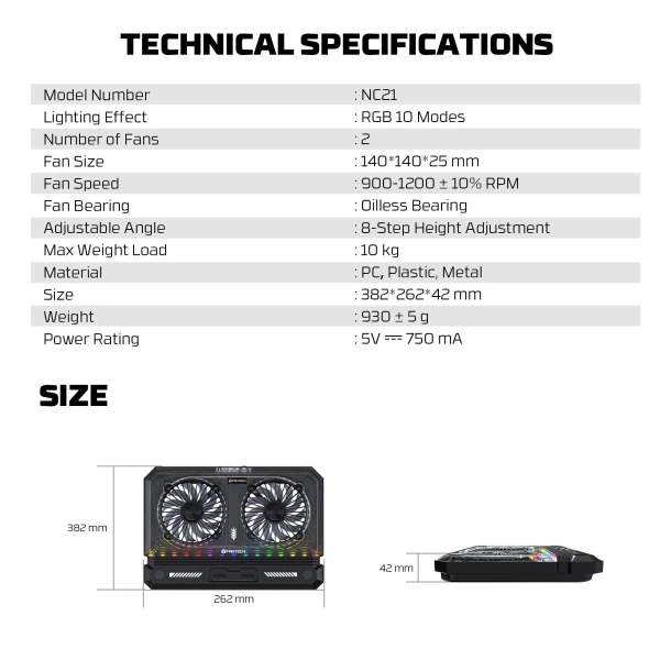 Fantech NoteBook Cooler NC21