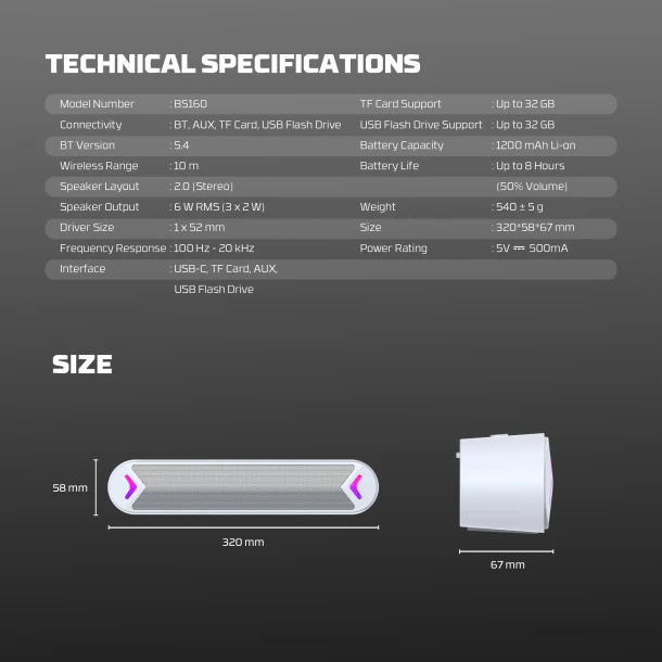 Fantech Speaker BS160 GROOVE BAR