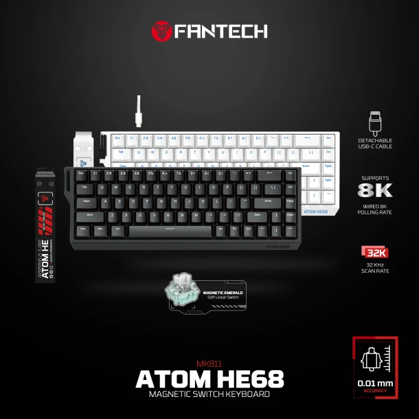 Fantech keyboard MK811 Atom HE68