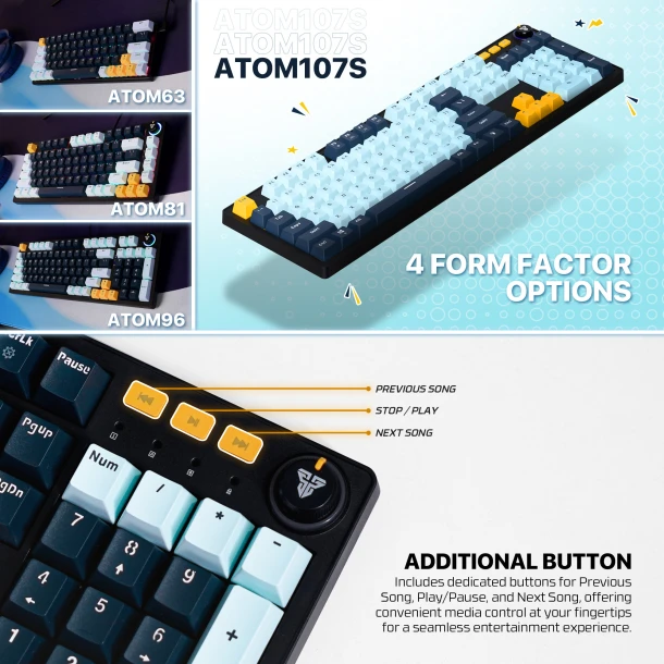 Fantech keyboard MK893S ATOM107S MIZU