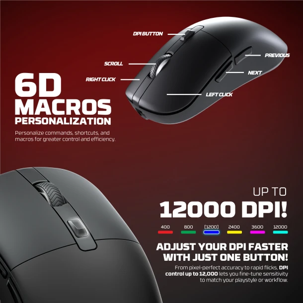 Fantech Mouse WG9RD Kanata Wireless