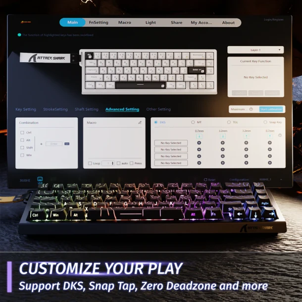 ATTACK SHARK Keyboard X68 HE