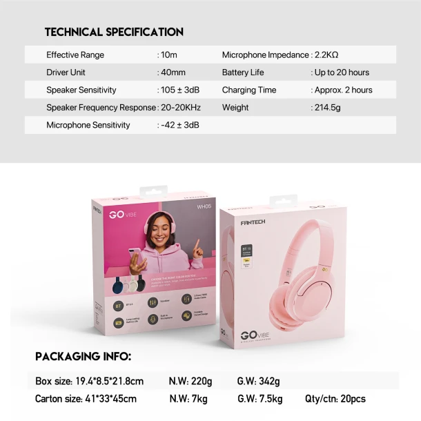 Fantech Headphone WH05 GO VIBE