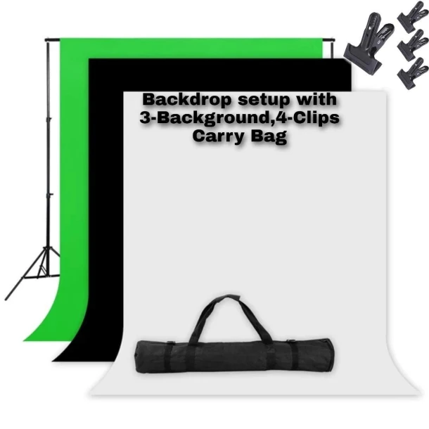 Photo Studio Green Screen Stand Kit