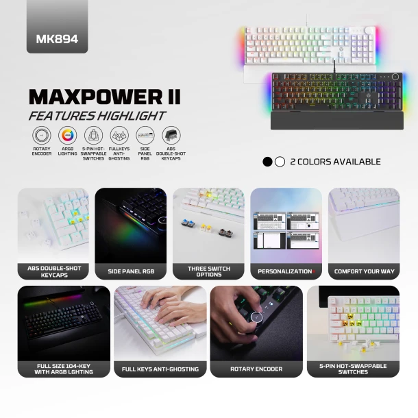 Fantech keyboard MK894 MAXPOWER II
