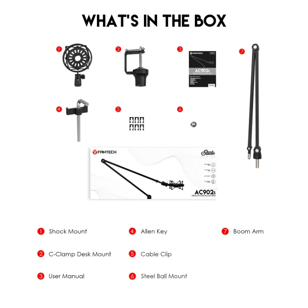 Fantech Microphone Boom Arm AC902s