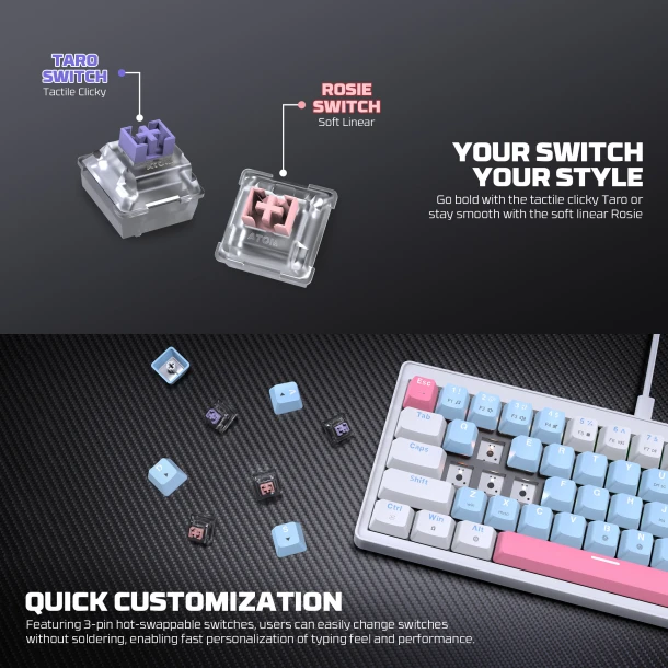 Fantech keyboard MK611 ATOMx63