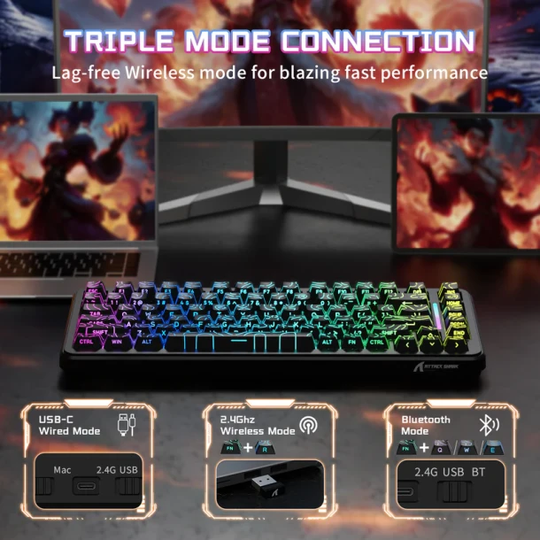 ATTACK SHARK Keyboard X82 PRO He