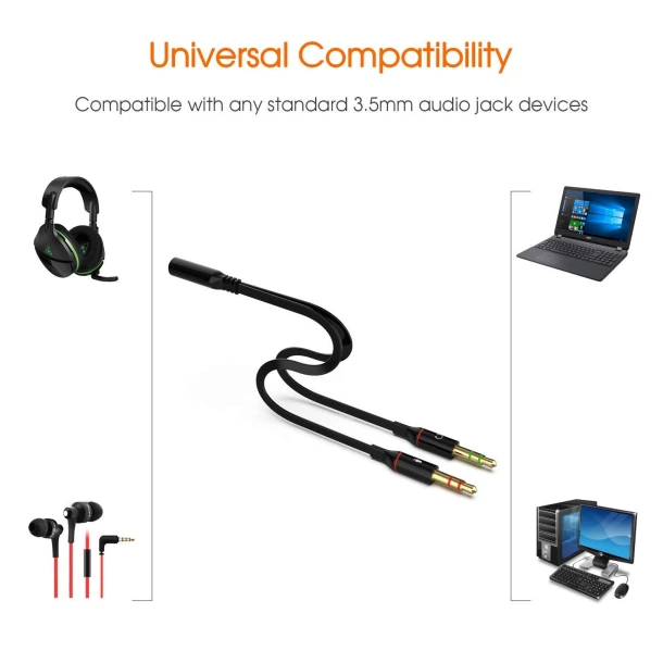 3.5mm AUX Stereo Cable with Separate