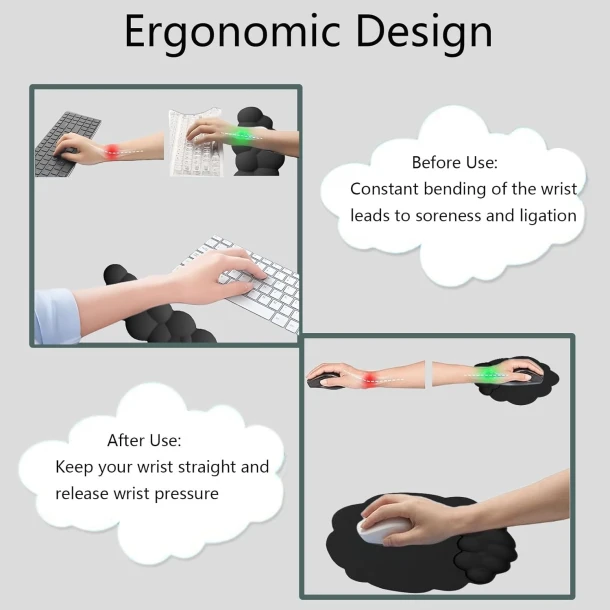 Cloud Wrist Rest For Keyboard Mouse