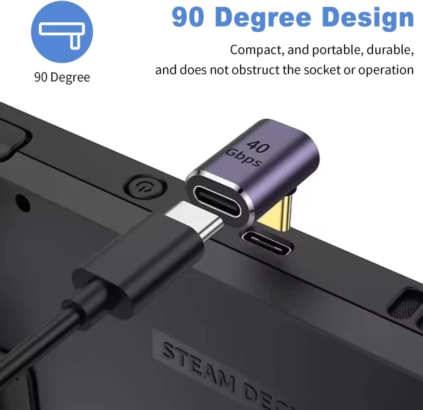 90° USB4.0 Type C Adapter