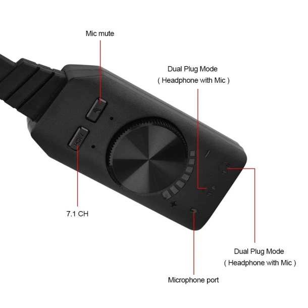 Plextone USB Sound Card GS3