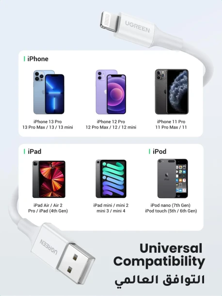 UGREEN Cable USB-A to Lightning