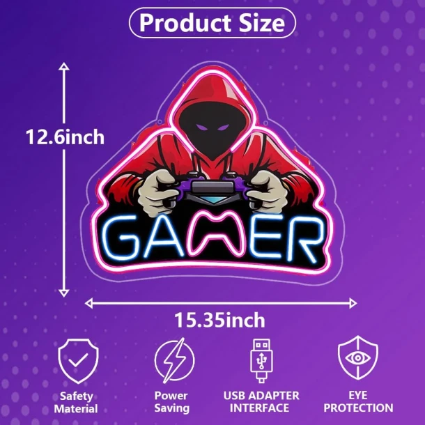 LED Neon Wall Sign Gamer