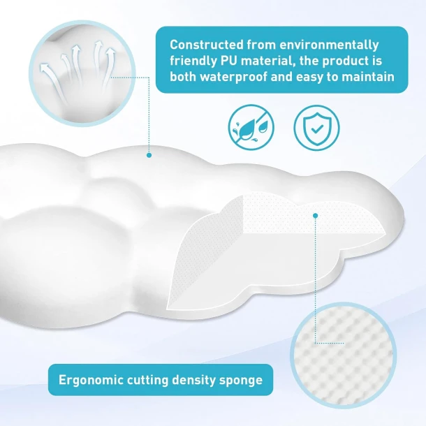 Cloud Wrist Rest For Keyboard & Mouse
