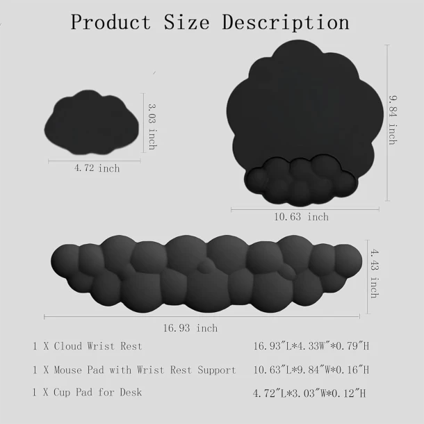 Cloud Wrist Rest For Keyboard Mouse