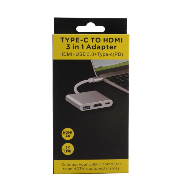 Type C to HDTV USB Adapter 3in1