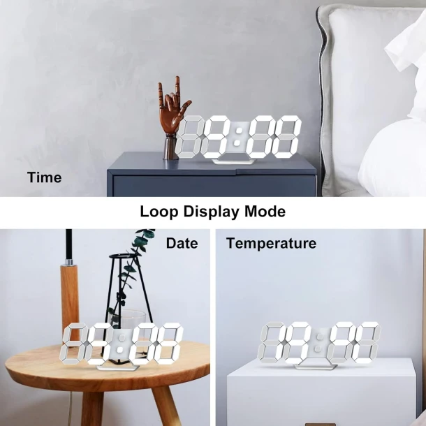 3D Led Table Clock
