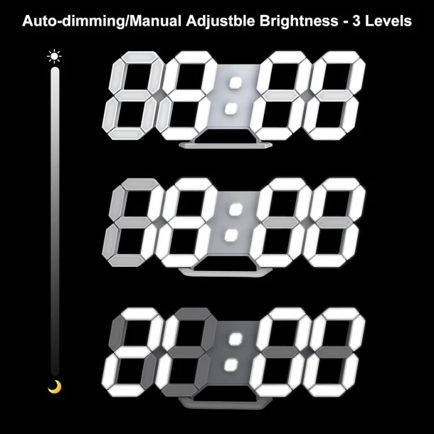 3D Led Table Clock
