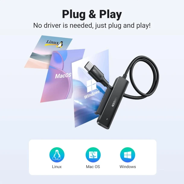UGREEN Converter USB-C to 2.5" SATA
