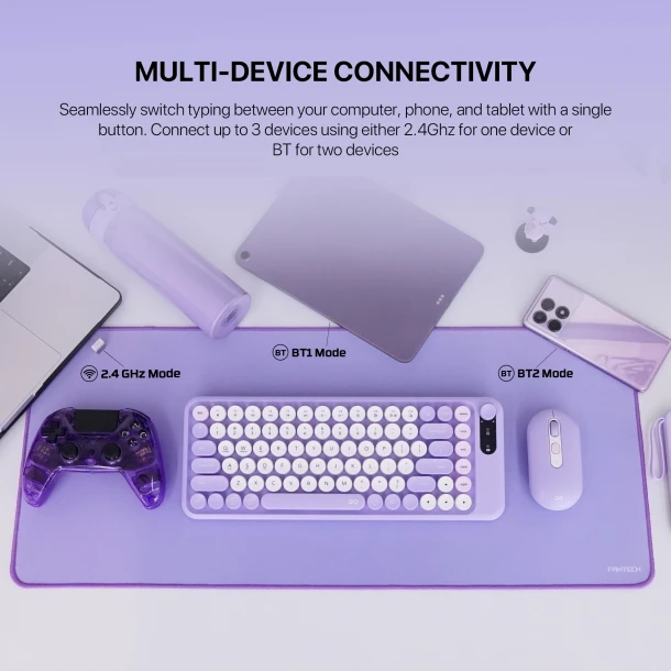 Fantech Multi Device Wireless Combo WK898 Go Mochi 85