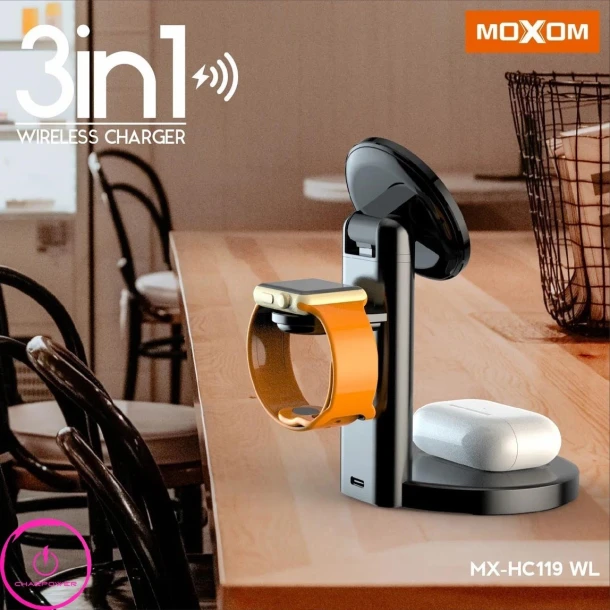 Moxom Wireless Charger 3in1 MX HC119