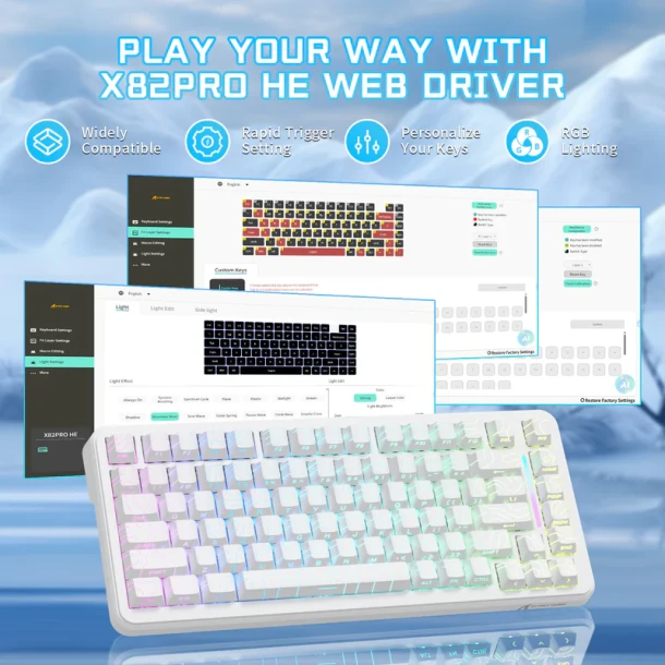 ATTACK SHARK Keyboard X82 PRO He