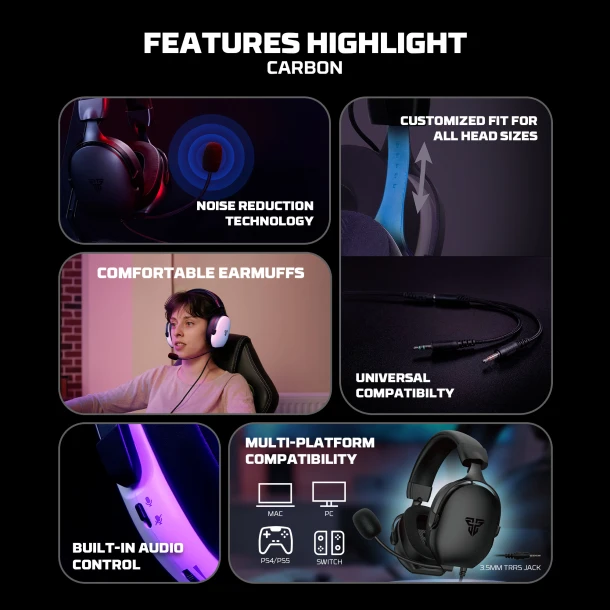 Fantech Headphone MH92 CARBON
