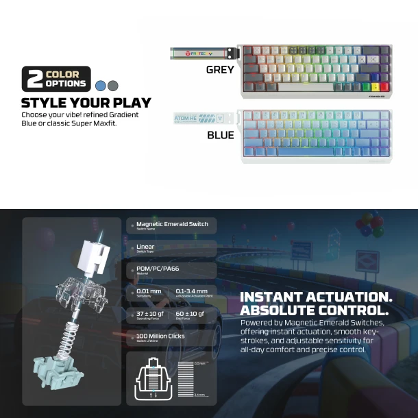 Fantech keyboard MK922 TH Atom HE68 Pro