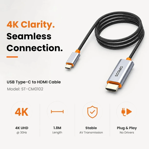 Sotako Type C To 4k HDMI cable