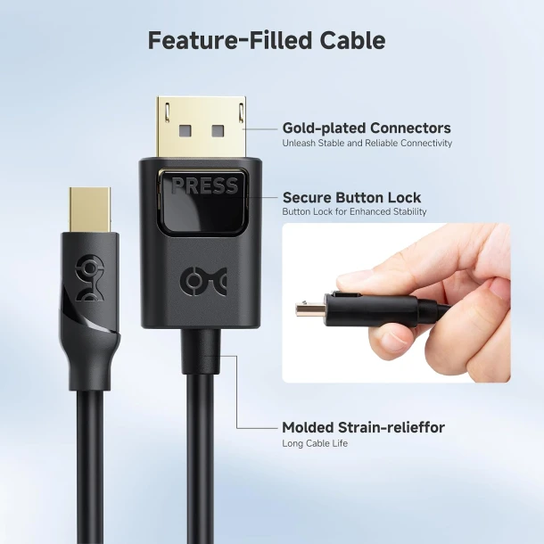 Mini DisplayPort to DisplayPort Cable