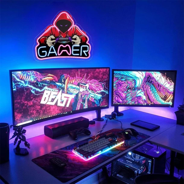 LED Neon Wall Sign Gamer