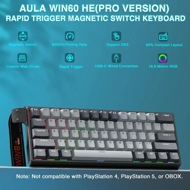 Aula Keyboard WIN 60 HE PR