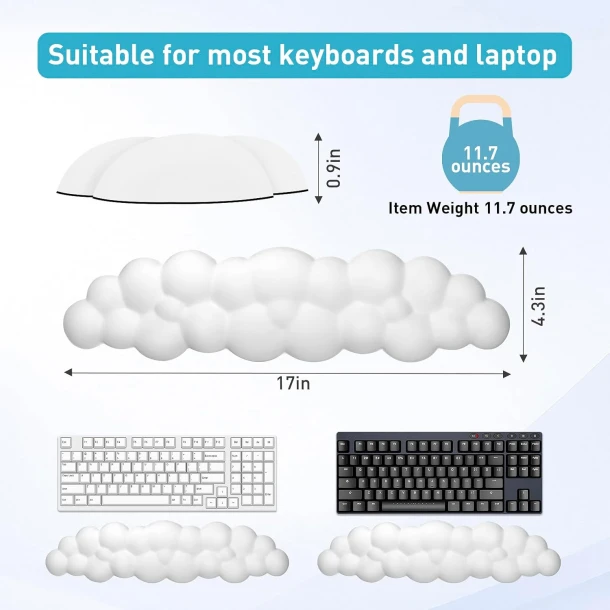 Cloud Wrist Rest For Keyboard & Mouse