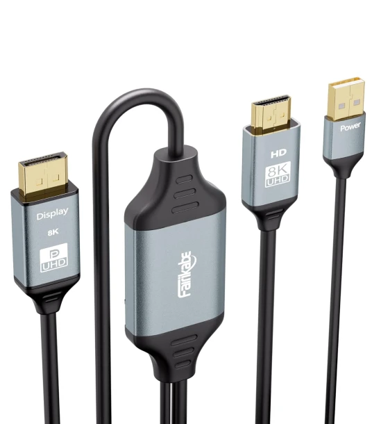 HDMI 2.1 to Displayport 1.4 Cable